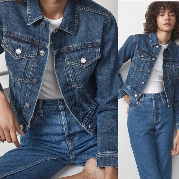 Everlane Jackets & Blazers - Everlane - The Shrunken Denim Jacket | XS | Indigo Blue Classic